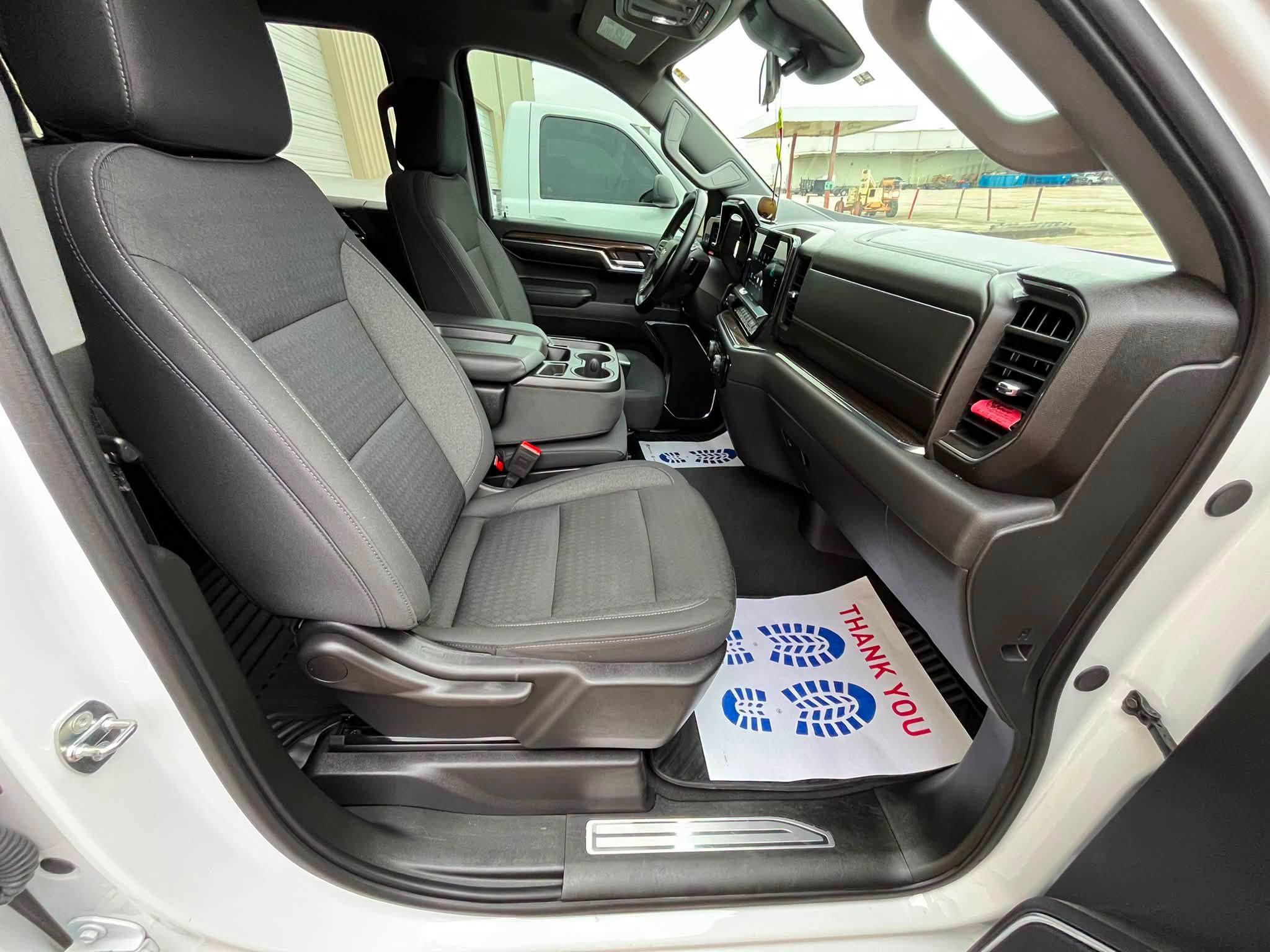Pristine detailed truck interior with floor mat protection by David's Detail Shop